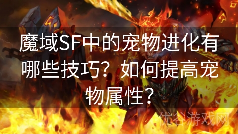 魔域SF中的宠物进化有哪些技巧？如何提高宠物属性？