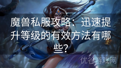 魔兽私服攻略：迅速提升等级的有效方法有哪些？