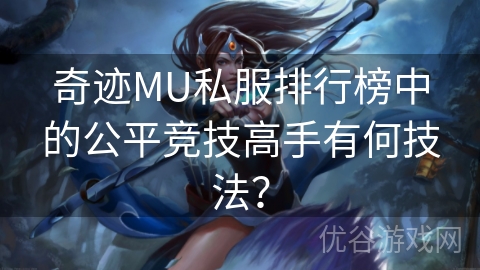 奇迹MU私服排行榜中的公平竞技高手有何技法？