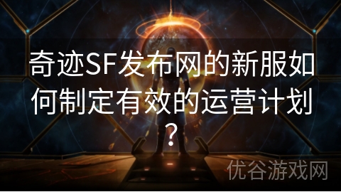 奇迹SF发布网的新服如何制定有效的运营计划？