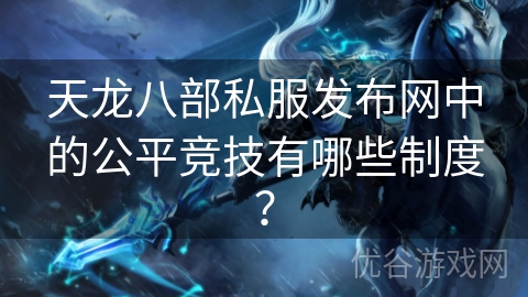 天龙八部私服发布网中的公平竞技有哪些制度？