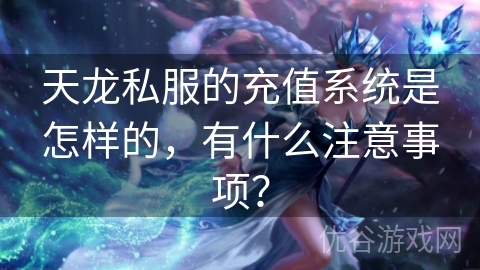 天龙私服的充值系统是怎样的，有什么注意事项？