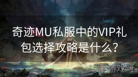 奇迹MU私服中的VIP礼包选择攻略是什么？