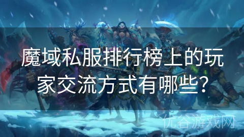 魔域私服排行榜上的玩家交流方式有哪些？