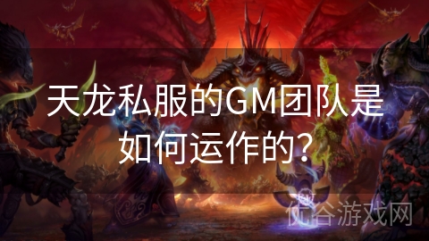 天龙私服的GM团队是如何运作的？