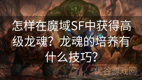 怎样在魔域SF中获得高级龙魂？龙魂的培养有什么技巧？