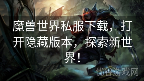 魔兽世界私服下载，打开隐藏版本，探索新世界！