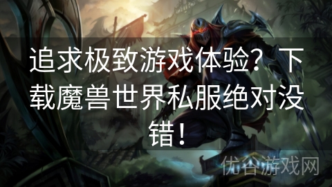 追求极致游戏体验？下载魔兽世界私服绝对没错！