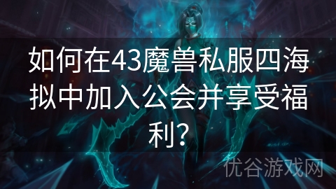 如何在43魔兽私服四海拟中加入公会并享受福利？