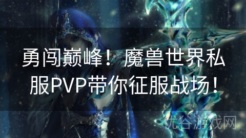 勇闯巅峰！魔兽世界私服PVP带你征服战场！