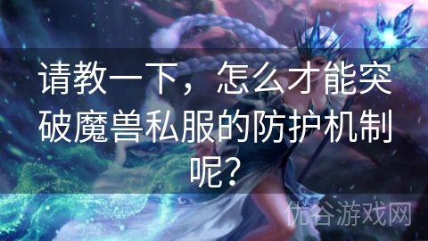 请教一下，怎么才能突破魔兽私服的防护机制呢？