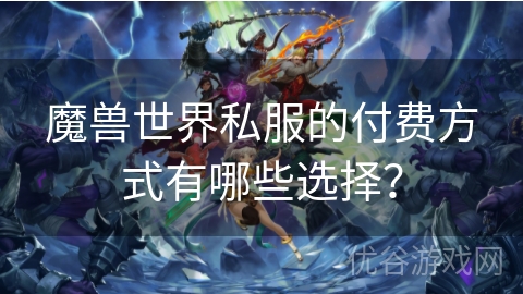 魔兽世界私服的付费方式有哪些选择？