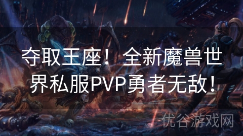 夺取王座！全新魔兽世界私服PVP勇者无敌！