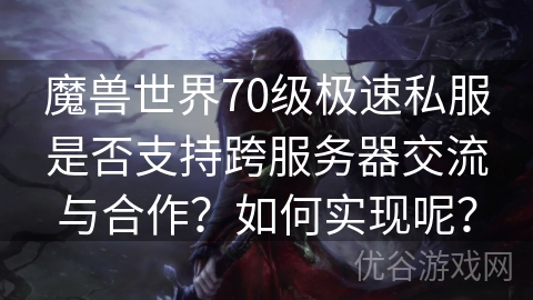 魔兽世界70级极速私服是否支持跨服务器交流与合作？如何实现呢？