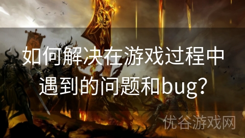 如何解决在游戏过程中遇到的问题和bug？