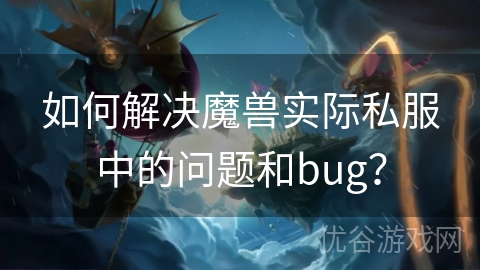 如何解决魔兽实际私服中的问题和bug？