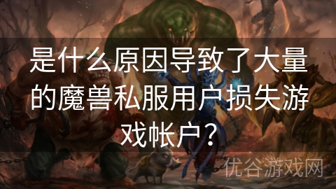 是什么原因导致了大量的魔兽私服用户损失游戏帐户？