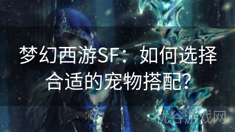 梦幻西游SF：如何选择合适的宠物搭配？