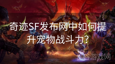 奇迹SF发布网中如何提升宠物战斗力？